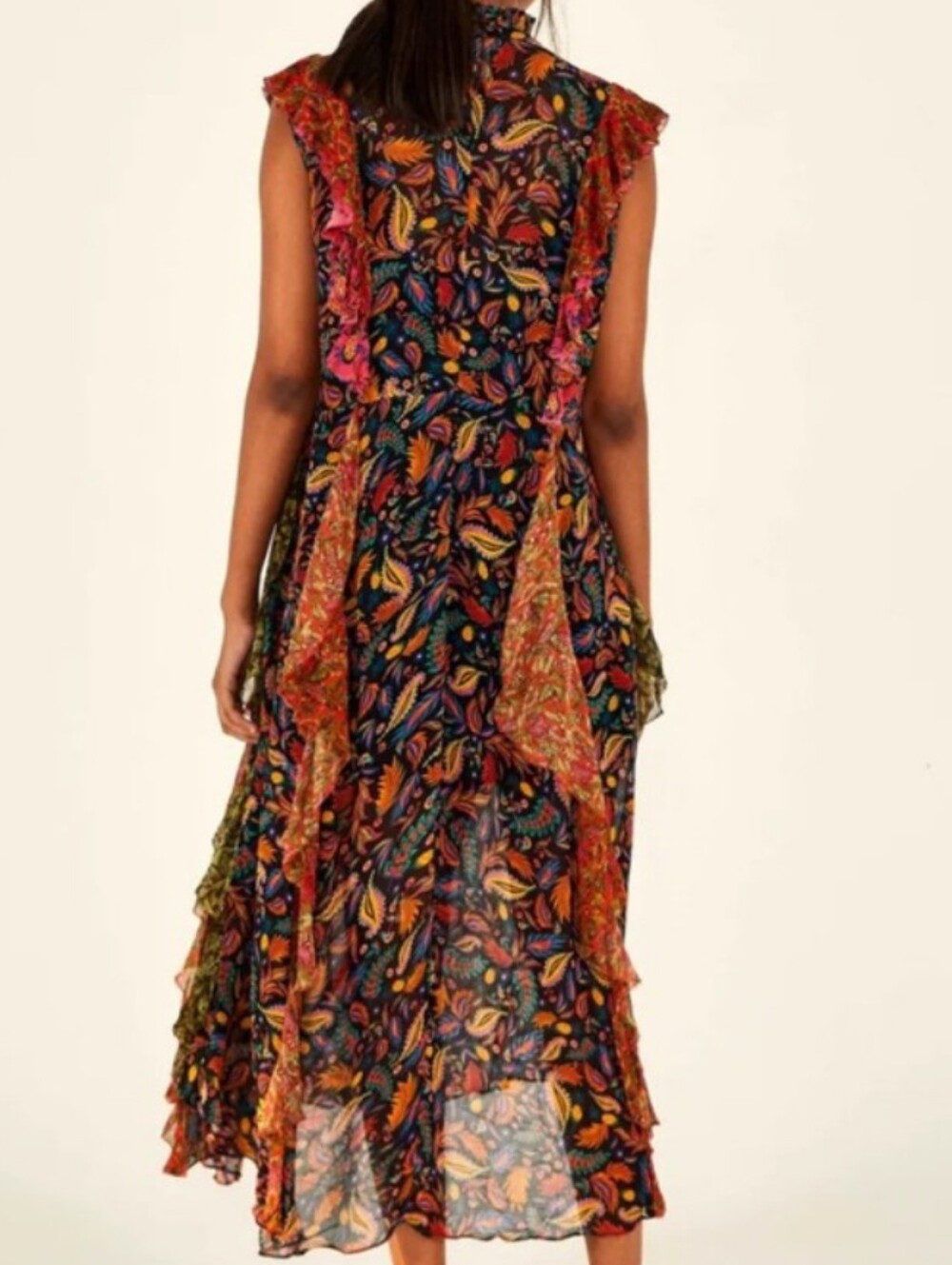 NWT Farm Riomixed Mini Prints Midi Dress Size M - Picture 12 of 12